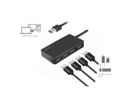 LogiLink Hub USB 3.2 Gen1 4 ports, noir