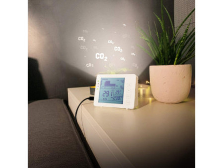 LogiLink Appareil de mesure du CO2 avec voyants, blanc