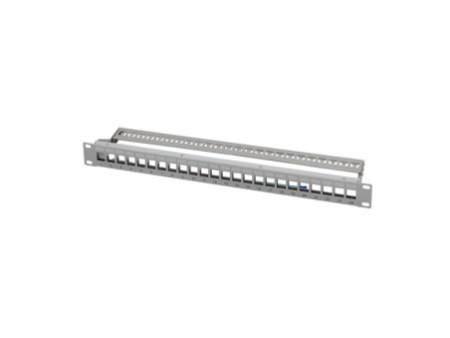 LogiLink Panneau de brassage 19' Keystone, 24 ports, gris