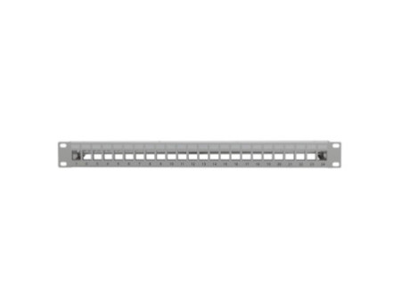 LogiLink Panneau de brassage 19' Keystone, 24 ports, gris