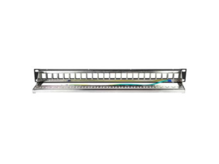 LogiLink Panneau de brassage 19' Keystone, 24 ports, noir
