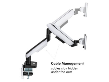 LogiLink Bras support pour écran gaming, noir/blanc
