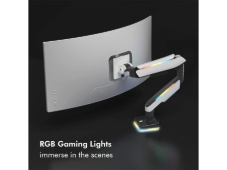LogiLink Bras support pour écran gaming, noir/blanc