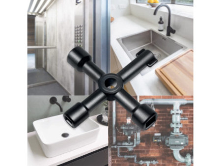 LogiLink Clé en croix universelle pour armoire électrique