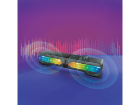 LogiLink Barre de son lumineuse mobile, noir