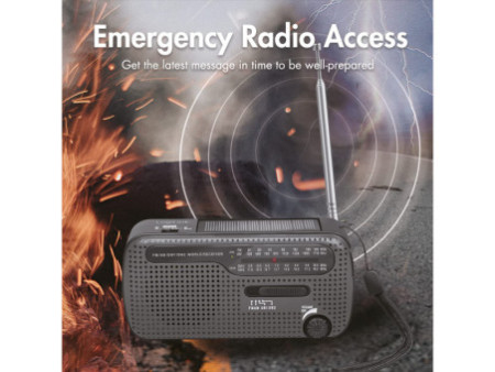 LogiLink Radio dynamo, panneau solaire & lampe de poche
