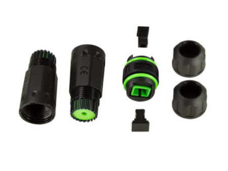 LogiLink Coupleur fibre optique avec 2 manchons de câble