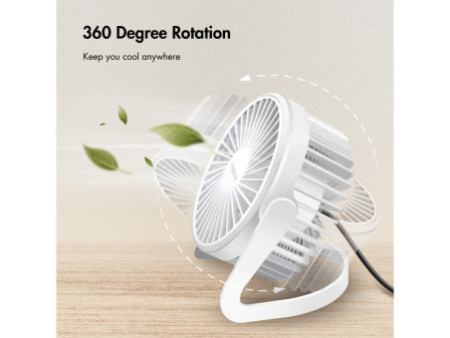 LogiLink Ventilateur de bureau USB, 30 dB, blanc
