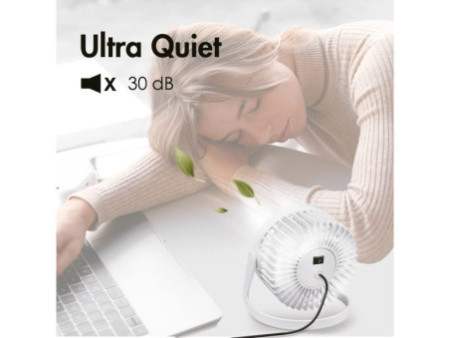 LogiLink Ventilateur de bureau USB, 30 dB, blanc