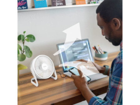 LogiLink Ventilateur de bureau USB, 40 dB, blanc