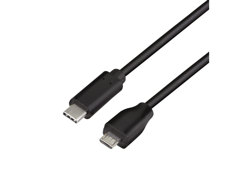 LogiLink Câble USB 2.0, USB-C - micro USB mâle, 1,0 m