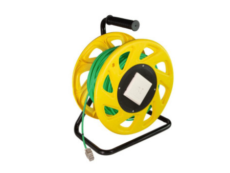 LogiLink Enrouleur de câble réseau, cat. 7, S/FTP, PUR, 60 m