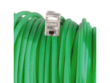 LogiLink Enrouleur de câble réseau, cat. 7, S/FTP, PUR, 60 m
