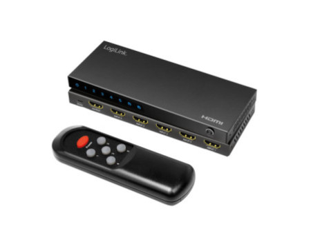 LogiLink 4K/60Hz Commutateur HDMI, 5 ports, noir