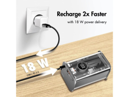 LogiLink Powerbank avec écran, 10.000 mAh, noir