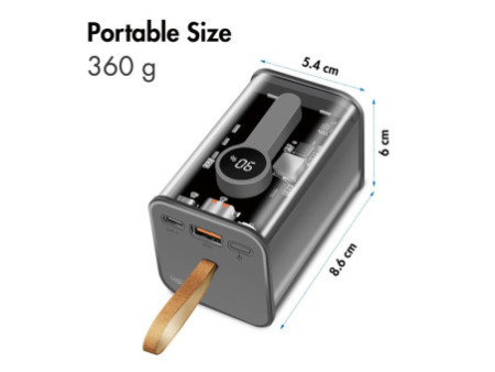LogiLink Powerbank avec écran, 20.000 mAh, noir