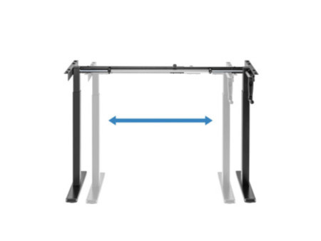 LogiLink Piètement de bureau, hauteur réglable manuellement
