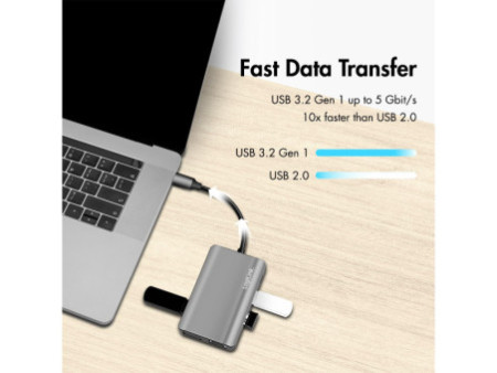 LogiLink Station d'accueil USB 3.2 (Gen 1), USB-C, 7 ports
