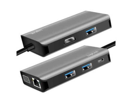LogiLink Station d'accueil USB 3.2 (Gen 1), USB-C, 7 ports