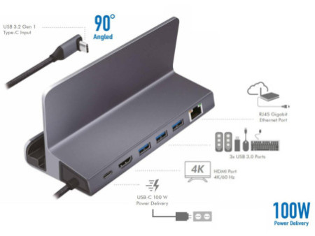 LogiLink Station d'accueil USB 3.2 Gen1 avec support 6 ports
