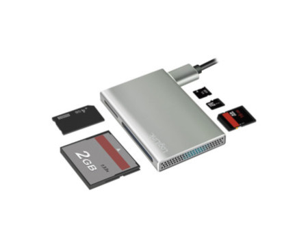 LogiLink Lecteur de cartes USB 3.2 Gen1, 5en1, boîtier alu