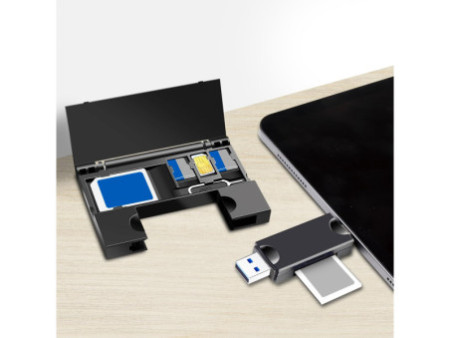 LogiLink Lecteur de cartes USB 3.2 Gen1, avec rangement
