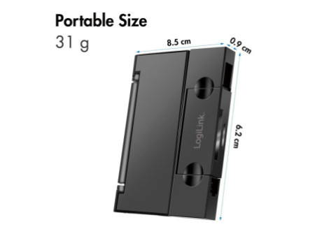 LogiLink Lecteur de cartes USB 3.2 Gen1, avec rangement