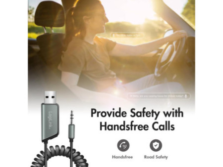 LogiLink Récepteur audio Bluetooth 5.3 pour véhicule, noir