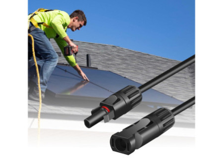 LogiLink Set de rallonges pour panneau solaire, 2,0 m