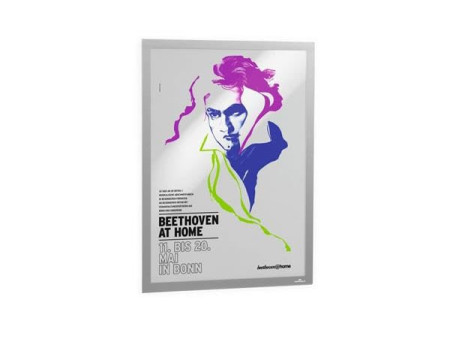 DURABLE Cadre info DURAFRAME POSTER, A2, argent
