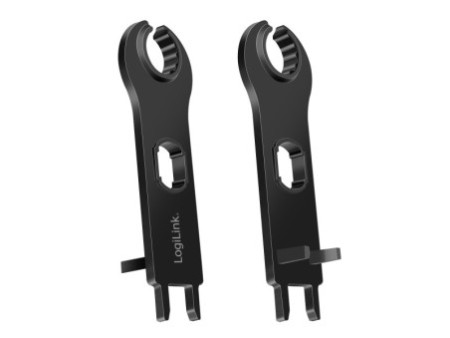 LogiLink Jeu de clés de montage pour fiches PVC, noir