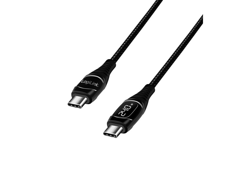 LogiLink Câble de chargement USB 2.0, C-mâle - C-mâle, 2 m