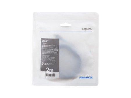 LogiLink Câble de chargement USB 2.0, C-mâle - C-mâle, 2 m