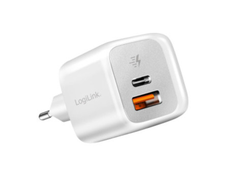 LogiLink Set de chargeurs rapides double USB, blanc