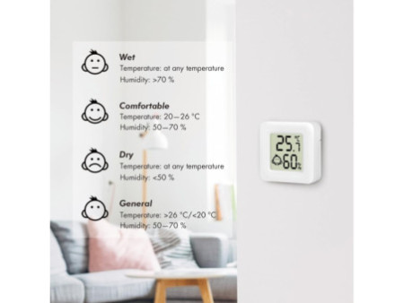 LogiLink Set d'hygro-thermomètres, 3 pièces, blanc
