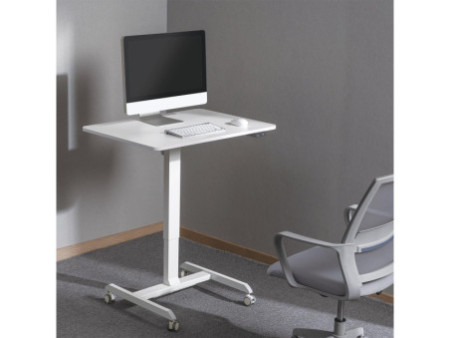 LogiLink Bureau d'ordinateur réglable, électrique, blanc