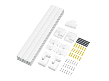 LogiLink Kit de goulottes pour installation murale, blanc