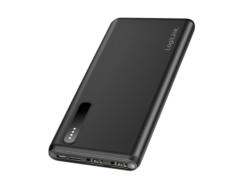 LogiLink Powerbank, 8.000 mAh, 2 USB-A, noir