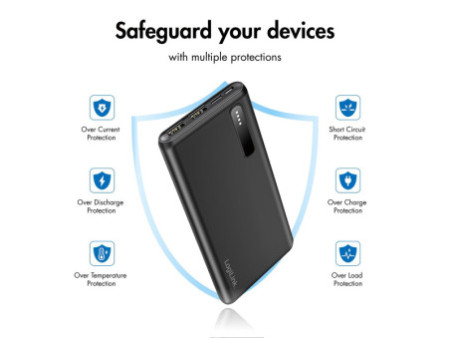 LogiLink Powerbank, 8.000 mAh, 2 USB-A, noir