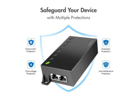 LogiLink Injecteur PoE++ gigabit, 802.3af/at/bt, 60 watts