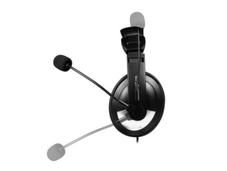 LogiLink Casque audio stéréo avec commande , 1x USB-A, noir