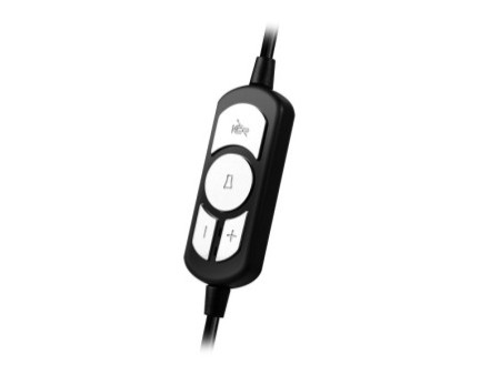 LogiLink Casque audio stéréo avec commande , 1x USB-A, noir