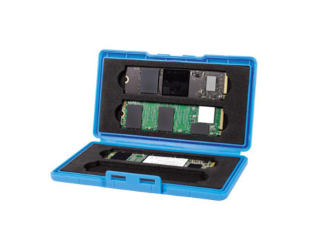 LogiLink Boîte de protection pour 4 SSD M.2 NGFF/NVMe, bleu