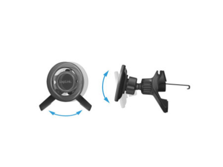 LogiLink Support magnétique 3 points pour smartphone, noir