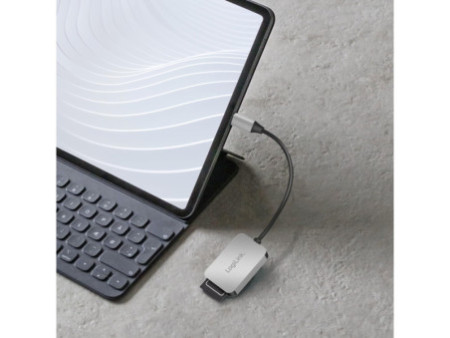 LogiLink Lecteur de cartes dual USB-C 3.2 Gen1, aluminium