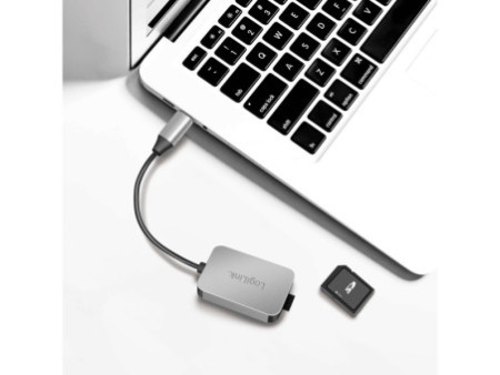 LogiLink Lecteur de cartes dual USB-C 3.2 Gen1, aluminium