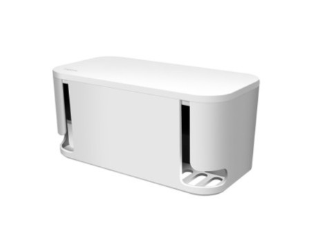 LogiLink Boîtier de câbles avec multiprise, 5 prises, blanc