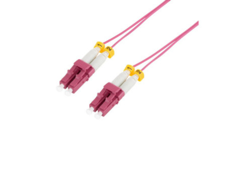 LogiLink Câble patch fibre optique, 2x LC-Duplex, OM4, 0,5 m