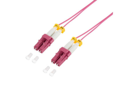 LogiLink Câble patch fibre optique, 2x LC-Duplex, OM4, 7,5 m