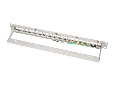 LogiLink Panneau de brassage Keystone 19', 24 ports, blindé